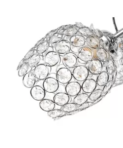 Lustra Pleiones, 5*E27, Metal si Cristal, Crom