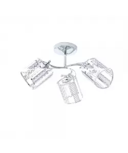 Lustra Raluca, 3*E27, Crom, Metal si Cristal