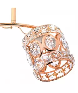 Lustra Rita, 3*E27, Auriu, Metal si Cristal