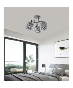 Lustra Rita, 3*E27, Crom, Metal si Cristal