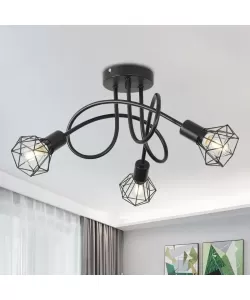 Lustra Shion 3*E27, Negru, Metal