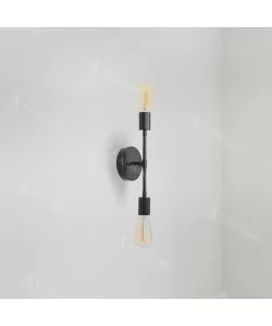 Lustra Sindi 2*E27, Metal, Negru