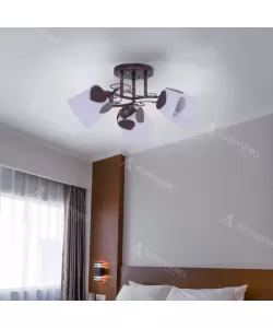 Lustra Spence, 3*E27, Maro si Alb, Metal si Sticla