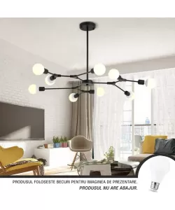 Lustra Theta 9XE27 Negru