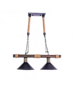 Lustra Traditionala, 2*E27, Maro, Metal si Sfoara