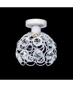 Lustra Vera, 1*E27, Alb, Metal si Cristal