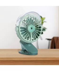 Mini Ventilator Portabil cu Umidificator si Cablu USB, Verde