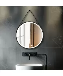 Oglinda LED Senzor Colt Sistem Dezaburire Ceas Temperatura Rama Neagra 50x50cm Colectia Marcello Funghi Oglinda LED Senzor Colt Sistem Dezaburire Ceas Temperatura Rama Neagra 50x50cm Colectia Marcello Funghi