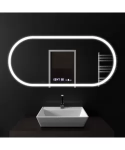 Oglinda LED Senzor Altera Sistem Dezaburire Ceas 80x60 cm, colectia Marcello Funghi Oglinda LED Senzor Altera Sistem Dezaburire Ceas 80x60 cm, colectia Marcello Funghi