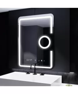 Oglinda LED Senzor Fortuna, cu functie Dezaburire si lupa Cosmetica, 60x80 cm, colectia Marcello Funghi Oglinda LED Senzor Fortuna, cu functie Dezaburire si lupa Cosmetica, 60x80 cm, colectia Marcello Funghi