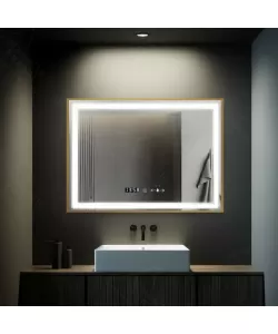 Oglinda LED Senzor Imponente Sistem Dezaburire 80x60 cm Rama Aurie Colectia Marcello Funghi Oglinda LED Senzor Imponente Sistem Dezaburire 80x60 cm Rama Aurie Colectia Marcello Funghi