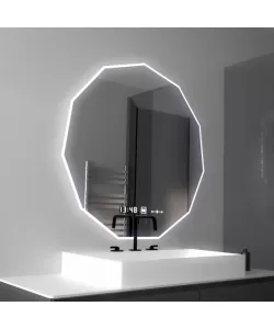 Oglinda LED Senzor Judith Sistem Dezaburire Ceas Temperatura 70x70 cm Colectia Marcello Funghi Oglinda LED Senzor Judith Sistem Dezaburire Ceas Temperatura 70x70 cm Colectia Marcello Funghi