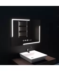 Oglinda LED Senzor Mariah Sistem Dezaburire Ceas Temperatura 80x60 cm Colectia Marcello Funghi Oglinda LED Senzor Mariah Sistem Dezaburire Ceas Temperatura 80x60 cm Colectia Marcello Funghi