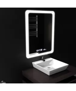 Oglinda LED Senzor Pugliesi Sistem Dezaburire Ceas 60x80 cm Colectia Marcello Funghi