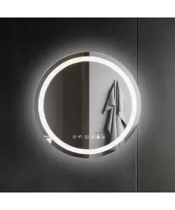 Oglinda LED Senzor Sistem Dezaburire si Ceas 100x100 cm Colectia Marcello Funghi W01XL