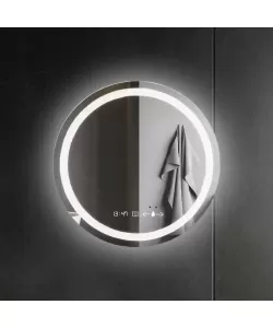 Oglinda LED Senzor Circollo Sistem Dezaburire si Ceas 60x60 cm Colectia Marcello Funghi Oglinda LED Senzor Circollo Sistem Dezaburire si Ceas 60x60 cm Colectia Marcello Funghi