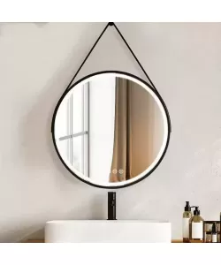 Oglinda LED Senzor Hillia Sistem Dezaburire Ceas Temperatura Rama Neagra 60x60 cm Colectia Marcello Funghi Oglinda LED Senzor Hillia Sistem Dezaburire Ceas Temperatura Rama Neagra 60x60 cm Colectia Marcello Funghi