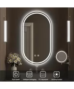 Oglinda LED Touch Rainer, cu functie Dezaburire 60x80 cm, colectia KORMAN