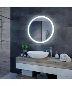 Oglinda LED Touch Rotunda, 50x50cm
