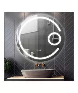 Oglinda LED Touch cu Sistem Dezaburire, Lupa Cosmetica, Smack, 70x70cm