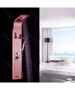 Panou de Dus, Inox SUS304, Rose Gold, LYP/005