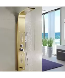 Panou de dus, Inox SUS304, Auriu, LYP/001