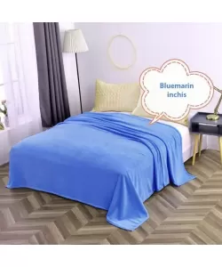 Patura Cocolino, Pat Dublu, 200*230 cm, Bleu Patura Cocolino, Pat Dublu, 200*230 cm, Bleu