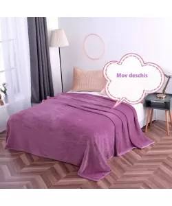 Patura Cocolino, Pat Dublu, 200*230 cm, Mov Deschis Patura Cocolino, Pat Dublu, 200*230 cm, Mov Deschis