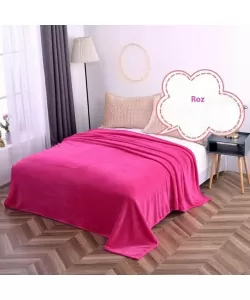 Patura Cocolino, Pat Dublu, 200*230 cm, Roz Aprins Patura Cocolino, Pat Dublu, 200*230 cm, Roz Aprins