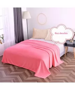 Patura Cocolino, Pat Dublu, 200*230 cm, Roz Deschis Patura Cocolino, Pat Dublu, 200*230 cm, Roz Deschis