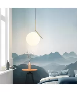 Pendul Eduardo 1x E27 Alb Auriu