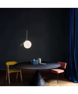 Pendul Eduardo 1x E27 Alb Auriu