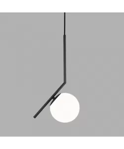 Pendul Eithan 1x E27 Alb Negru