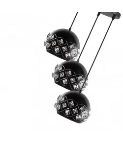 Pendul Eva, 3*E27, Negru, Metal, 509/3