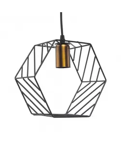 Pendul Hexagonia 3x E27 Negru