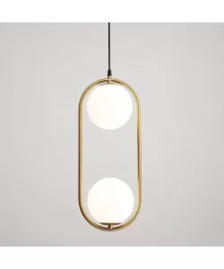 Pendul Josiah 2x E27 Alb Auriu