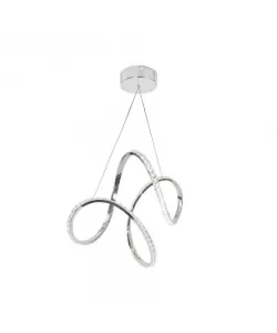 Pendul LED Dangelo, 50W, Cristal, Crom