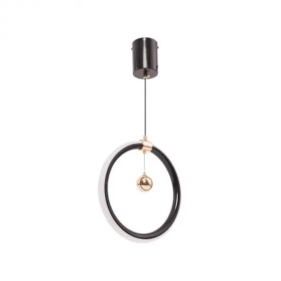 Pendul LED Hal , 24W, 2.4GHz, Dimabila, Metal, Negru si Auriu Pendul LED Hal , 24W, 2.4GHz, Dimabila, Metal, Negru si Auriu