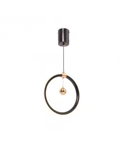 Pendul LED Hal , 24W, 2.4GHz, Dimabila, Metal, Negru si Auriu