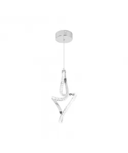 Pendul LED Osiris, 24W, Cristal, Crom