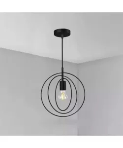 Pendul Leontie 1x E27 Negru
