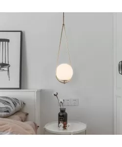 Pendul Marco 1x E27 Alb Auriu