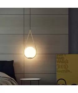 Pendul Marco 1x E27 Alb Auriu