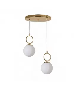 Pendul Mark 2x E27 Alb Auriu