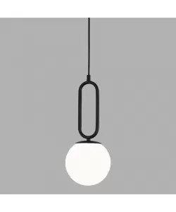 Pendul Mathew 1x E27 Alb Negru