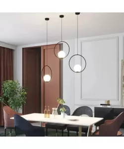 Pendul Maxwell 1x E27 Alb Negru