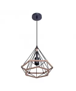 Pendul Milano, 1*E27, Negru, Metal si Sfoara