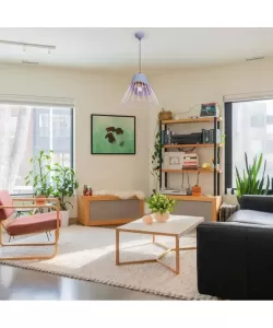 Pendul Mirela, 1*E27, Alb si Gri