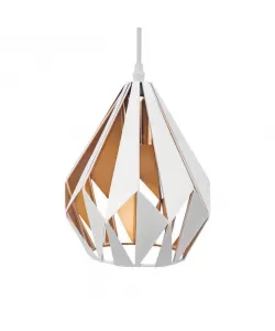 Pendul Orcus, 3*E27, Alb cu Auriu, Metal