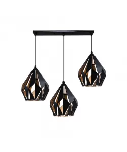 Pendul Orcus 3x E27 Auriu Negru